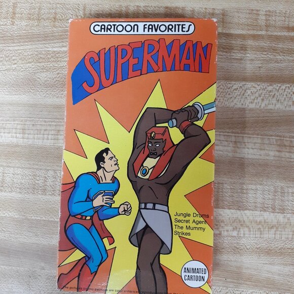 Superman Cartoon Classics VHS 1990 Diamond Entertainment Retro Jungle Drum Mummy - Picture 1 of 6